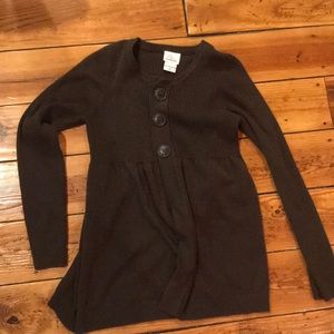 Oh baby! Medium brown button sweater
